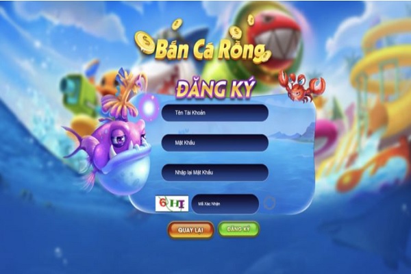 Mục thông tin cần điền khi chơi bắn cá